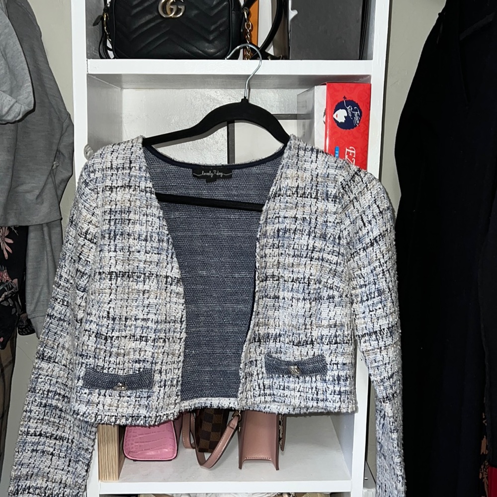 Multi colored cropped blazer